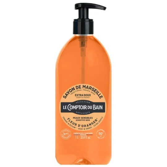 Savon Liquide Corps et Mains Extra Doux Fleur d'Oranger Peaux Sensibles