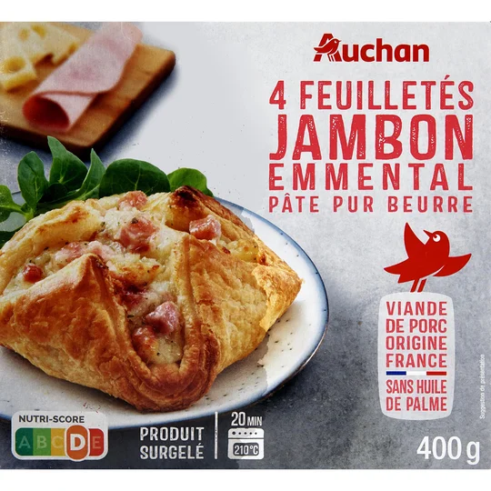 Feuilleté au jambon et à l'emmental