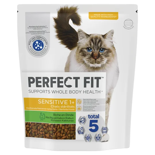 Sensitive 1+ croquettes riche en dinde chat adulte sensible stérilisé