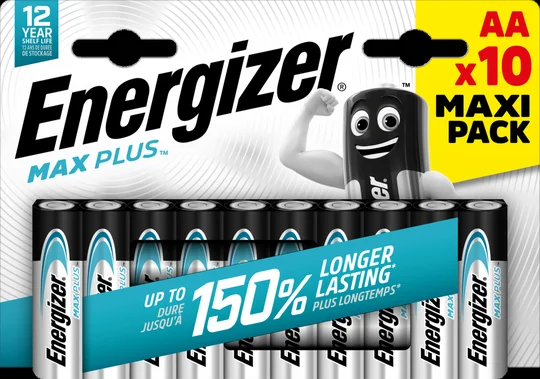 Piles alcalines Max Plus AA/LR6