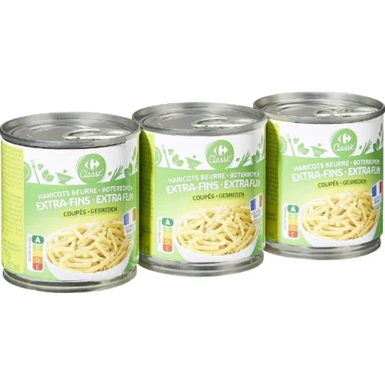 Haricots beurre extra fins coupés