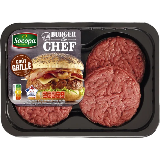 Burgers du chef grillé 15% - x4