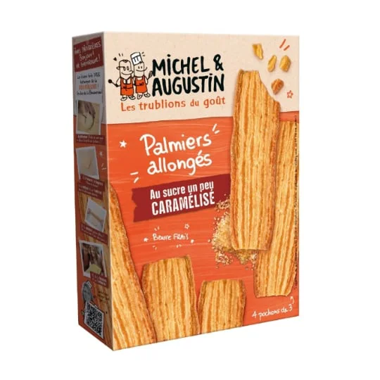 Biscuits palmiers sucre caramélisé