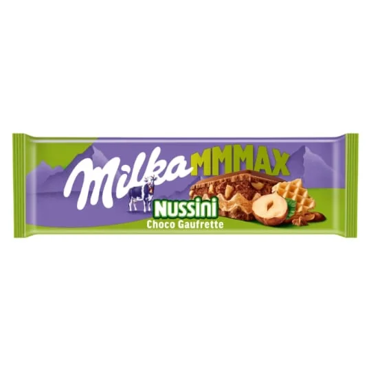 Chocolat au lait gaufrettes aux éclats de noisettes MMMax Nussini