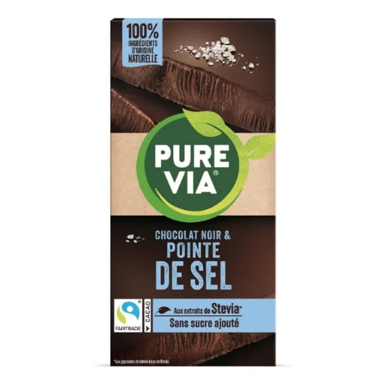 Tablette de chocolat noir pointe de sel