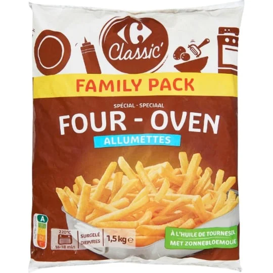 Frites allumettes spécial four