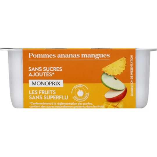 Pommes ananas mangues yaourts