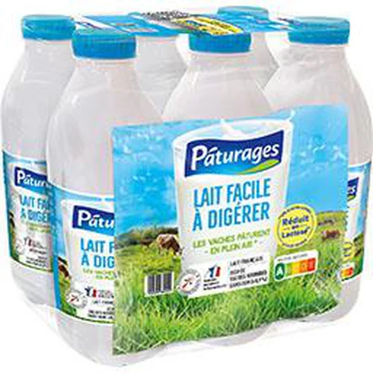 Lait facile à digérer réduit en lactose