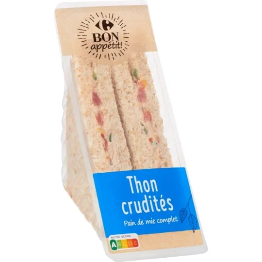 Sandwich thon crudités
