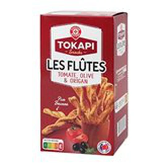 Mini-flûtes Tomate/olive/origan
