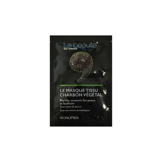 Masque Tissu Charbon Vegetal