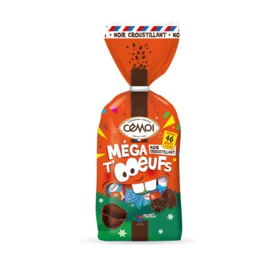 Chocolat de Pâques méga t'oeuf noir fondant