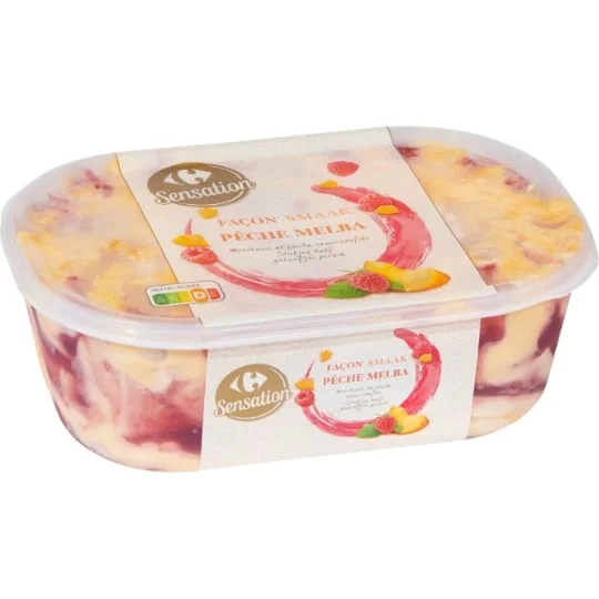 Sorbet façon pêche melba
