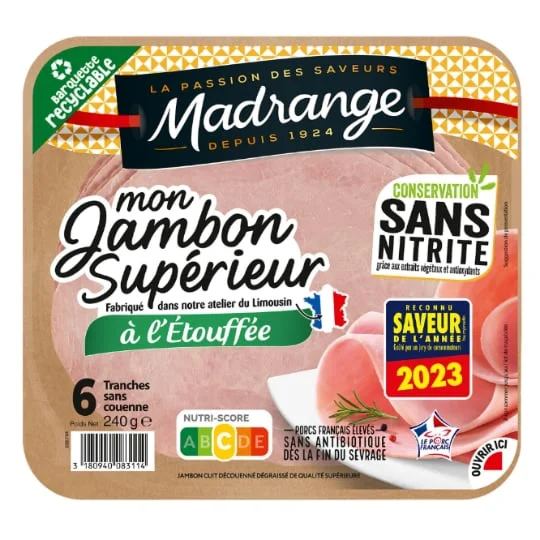 Jambon à l'étouffée s/couenne Sans Nitrite