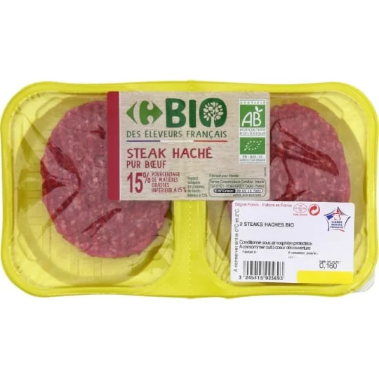Steaks hachés Bio 15% MG