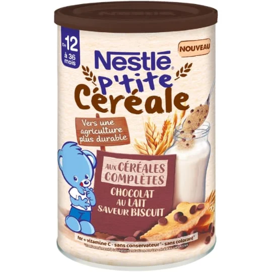 Céréales aux céréles complètes chocolat au lait saveur biscuit