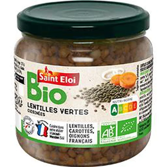 Lentilles vertes cuisinées BIO