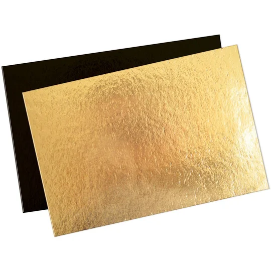 Support gâteau gateaux x5 fins or et noir 20 X 30