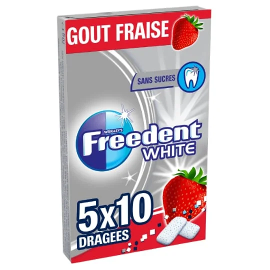 Chewing-gum sans sucres goût Fraise