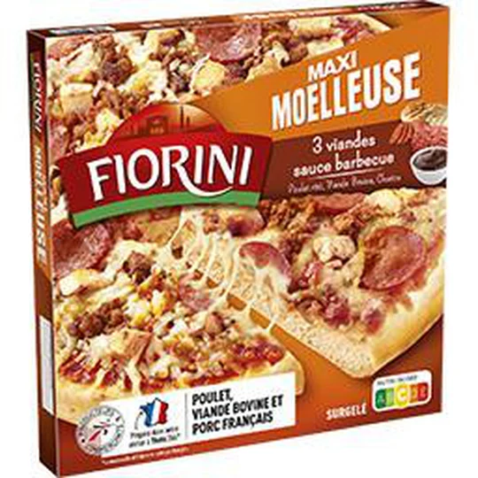 Pizza Maxi Moelleuse 3 viandes sauce barbecue