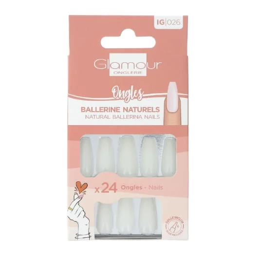 Faux Ongles Formes Ballerine Naturel