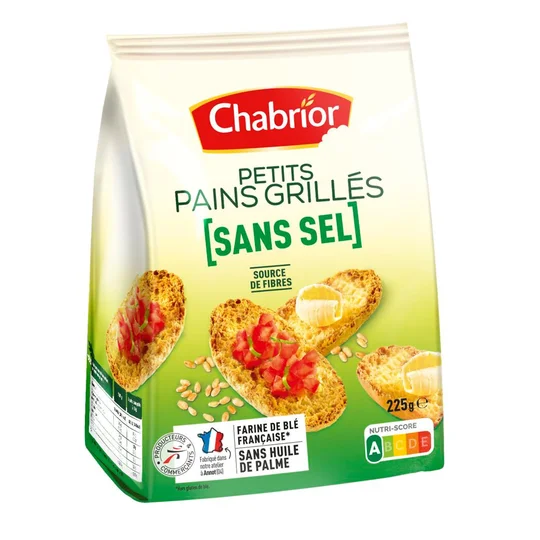 Petits pains grillés sans sel
