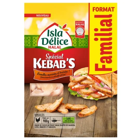 Lamelles marinés et braisés spécial kebab Halal