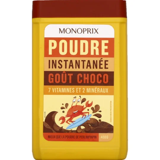 Poudre instantanée goût choco