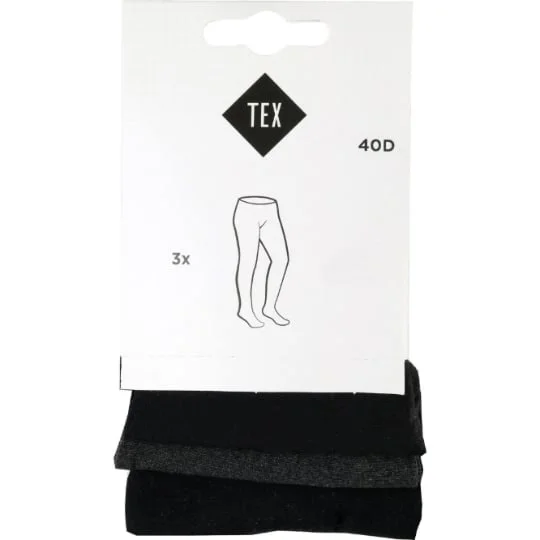 Collant fille noir uni fin T4/5ans