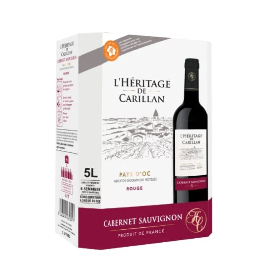 Vin Rouge Languedoc Roussillon IGP Pays d'OC Cabernet Sauvignon