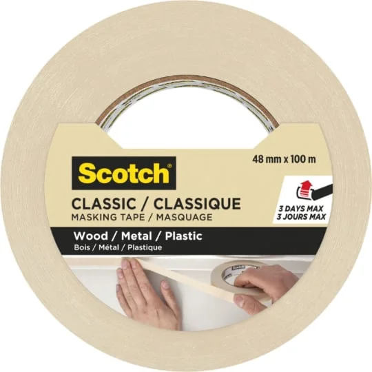 Ruban masquer lignes droites beige format XXL