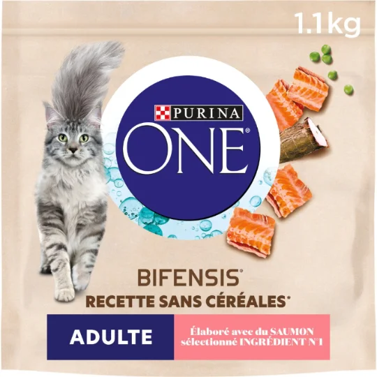 Aliment pour chat au saumon