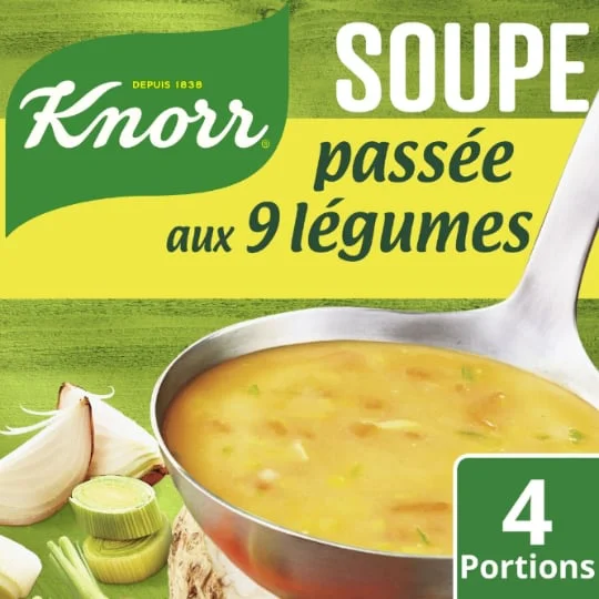 Soupe déshydratée passée aux 9 légumes