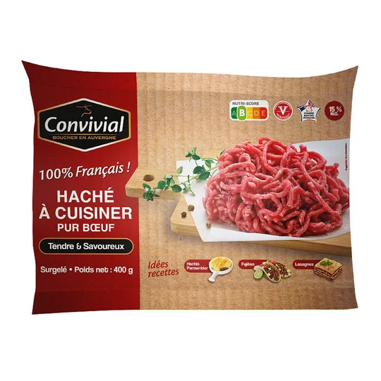 Haché à cuisiner pur boeuf 15% MG