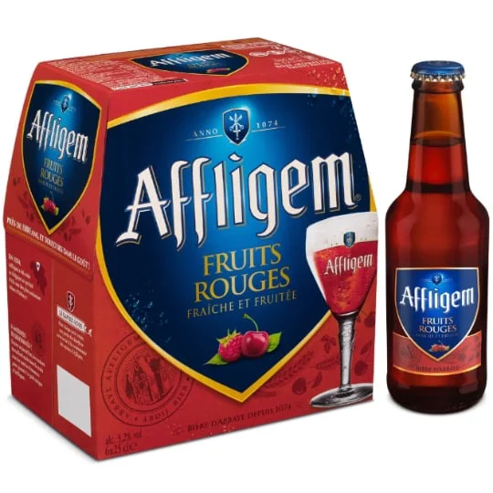 Bière aromatisée aux fruits rouges d'Abbaye