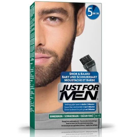 Coloration gel moustache et barbe chatain foncé