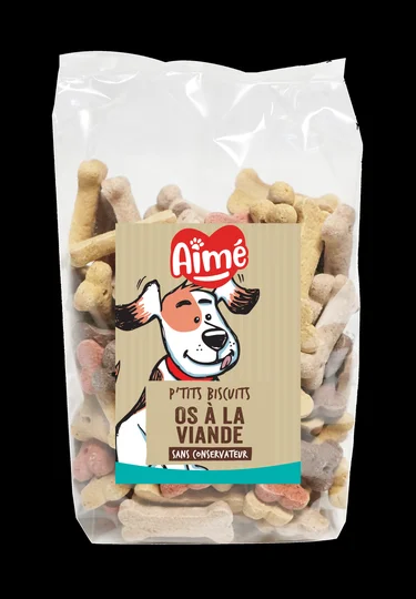 Biscuits à la viande en forme d'os