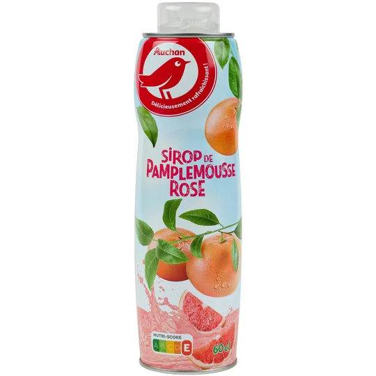Sirop de pamplemousse rosé bidon métal