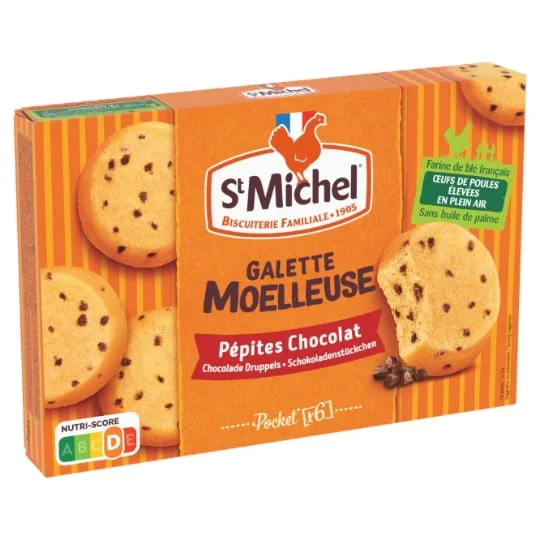 Gâteaux galettes moelleuses pépites de chocolat