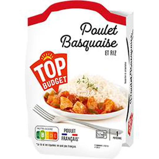 Poulet basquaise et riz