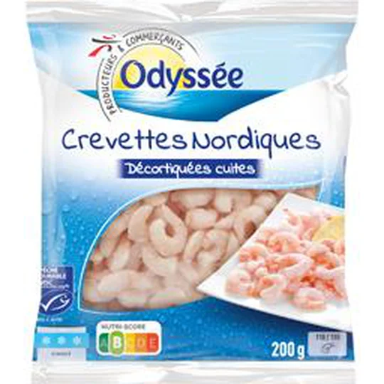Crevettes nordiques décortiquées cuites
