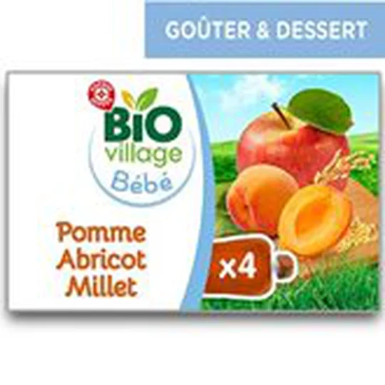 Gourde - 4 mois Pomme Abricot millet