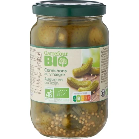 Cornichons bio au vinaigre