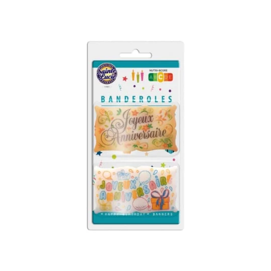 Banderoles joyeux anniversaire