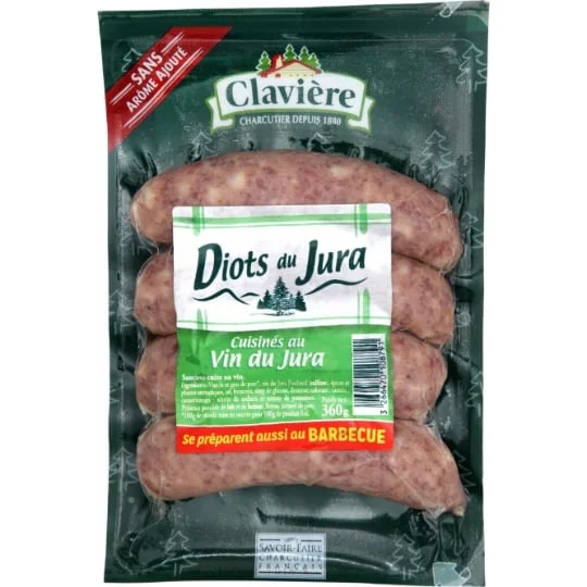 Saucisses diots au vin du Jura
