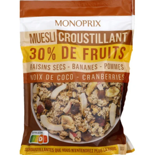 Muesli croustillant 30% de fruits