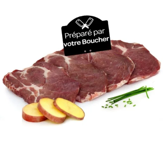 Viande de Porc: côtes échine sans os à griller