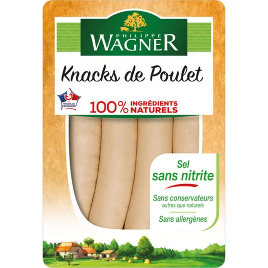 Knacks de poulet fumée x4