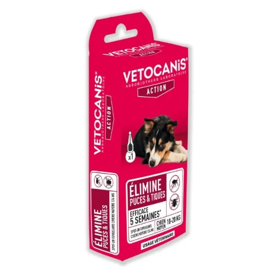 Insectifuge pour chien soin pour les infections par les puces & les tiques
