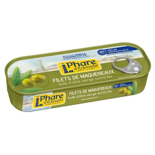 Filets de Maquereaux Huile d'Olive Vierge Extra Bio